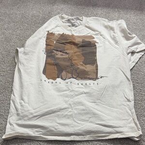 Modern Lux Cream and Brown Graphic Long Sleeve Tee